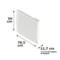 Radiateur electrique a inertie fonte 1500 W HJM Spring II horizontal blanc