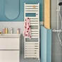 Sèche-serviettes électrique connecté Kelud Slim Ventilo, SAUTER, 1500W blanc