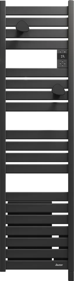 Sèche-serviettes électrique connecté Kelud Slim Ventilo, SAUTER, 1500W anthracite
