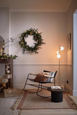 Décoration noël à suspendre étoile fil fer d.14 or