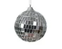 Boule Noel mousse d6cm facettes argent brillantes/disco -unite