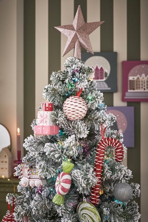 Décoration noël à suspendre bonbon 3 couleurs assorties h.12,5cm