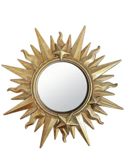 Miroir rond résine doré Ex voto diam.19.2 cm