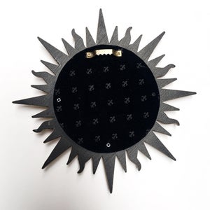 Miroir rond résine doré Ex voto diam.19.2 cm