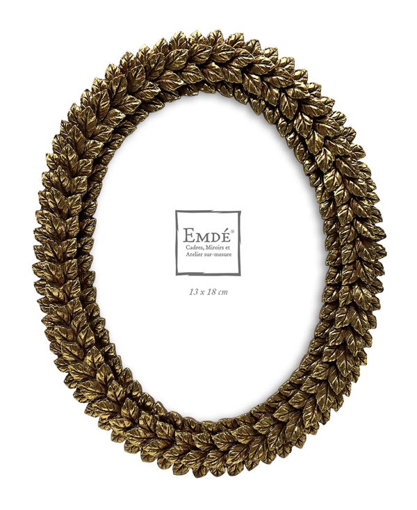 Cadre Couronne, H.18 x l.13 cm doré, EMDE DUMONT