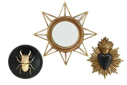 Lot de 3 décorations murale Plaque, miroir, Ex voto EMDE