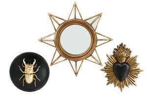 Lot de 3 décorations murale Plaque, miroir, Ex voto EMDE