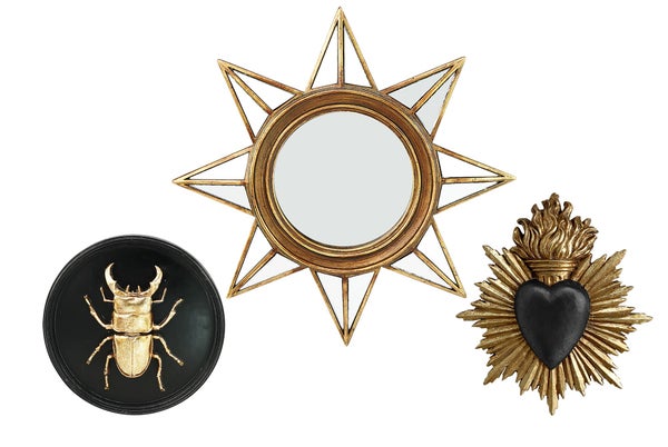 Lot de 3 décorations murale Plaque, miroir, Ex voto EMDE