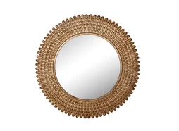 Miroir rond Plumes doré diam.76.5 cm EMDE