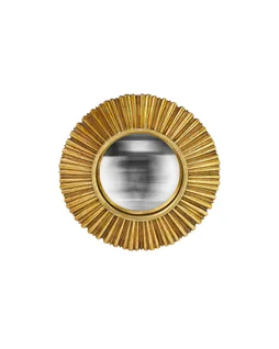 Miroir rond résine doré Mia diam.18.4 cm