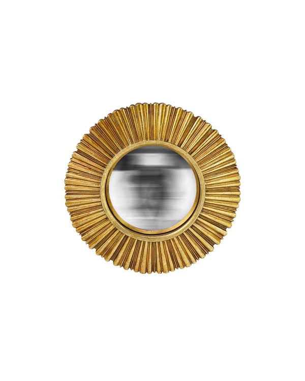 Miroir rond résine doré Mia diam.18.4 cm