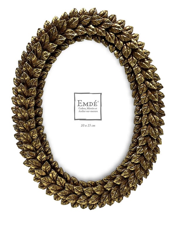 Cadre Couronne, H.15 x l.10 cm doré, EMDE DUMONT