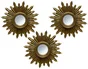 Assortiment de 3 miroirs rond Soleil doré diam.16.5 cm EMDE