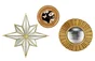 Lot 3 décorations murale Cadre, Déco étoile, Miroir convexe EMDE