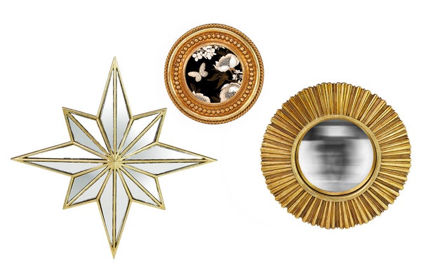 Lot 3 décorations murale Cadre, Déco étoile, Miroir convexe EMDE