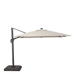 Parasol deporte LED+Pied Taupe Sonora II NATERIAL, L.288 x l.288 cm