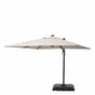 Parasol deporte LED+Pied Taupe Sonora II NATERIAL, L.288 x l.288 cm
