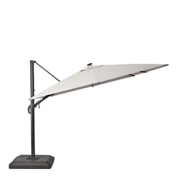 Parasol deporte LED+Pied Taupe Sonora II NATERIAL, L.391 x l.282 cm