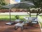 Parasol deporte LED+Pied anthracite Sonora NATERIAL, L.391 x l.282 cm