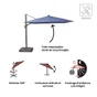 Parasol déporté LED+Pied marin Sonora II NATERIAL, L.391 x l.282 cm