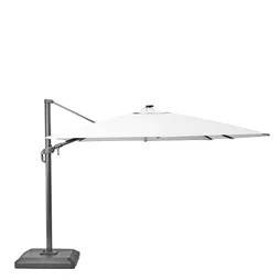 Parasol deporte LED+Pied blanc Sonora II NATERIAL, L.391 x l.282 cm