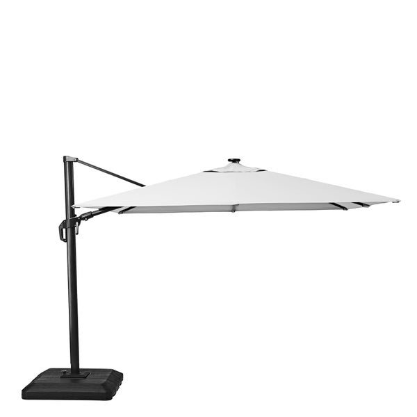 Parasol deporte LED+Pied blanc Sonora II NATERIAL, L.288 x l.288 cm