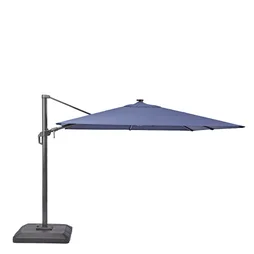 Parasol déporté LED+Pied marin Sonora II NATERIAL, L.288 x l.288 cm