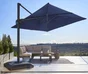 Parasol déporté LED+Pied marin Sonora II NATERIAL, L.288 x l.288 cm
