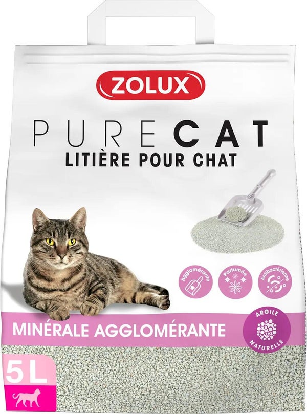 Litiere chat Pure Cat argile absorbante parfumee 5L/4,3kg