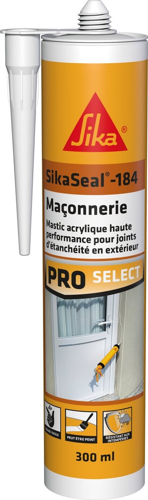 Mastic colle SIKASEAL 184 blanc SIKA 300 ml