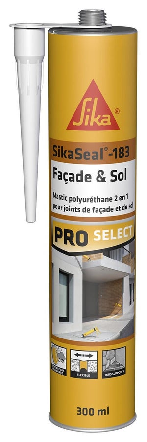 Mastic colle façade et sol SIKASEAL 183 beige SIKA 300 ml