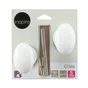 Poignee sur rosace gilda laiton et porcelaine blanc x2