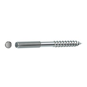 Sachet de 8 double vis filetée acier fendue STANDERS x L.50 mm