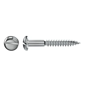 Lot de 20 vis acier tête ronde plat STANDERS, 4 x L.40 mm