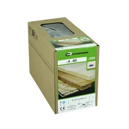 Lot de 500 vis acier tête fraisée pozidriv STANDERS, diam.4 x L.60 mm
