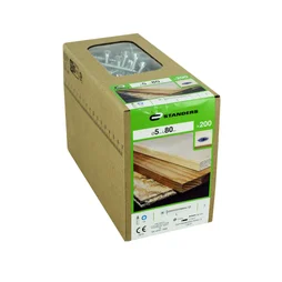 Boîte de 200 vis acier tête fraisée pozidriv STANDERS x L.80 mm