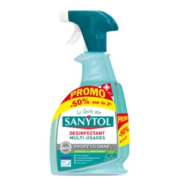 Lot de 2 nettoyants désinfectants multi-usages SANYTOL 0,75L