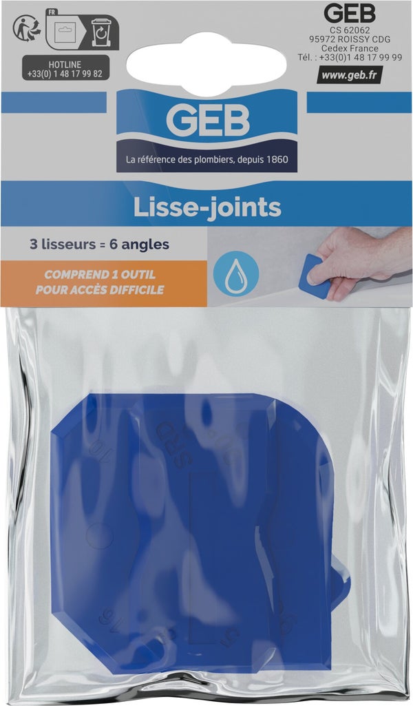 Lot de 3 lisse-joints (2 confort + 1 acces difficile), GEB