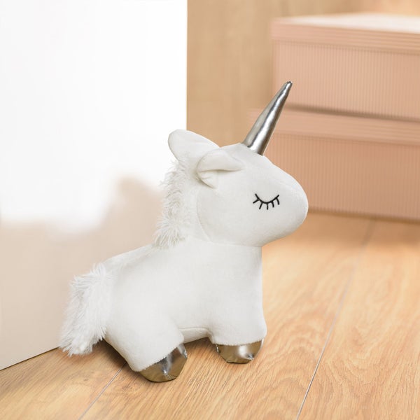 Bloque-porte amovible REI Unicorne blanc en tissu 1kg