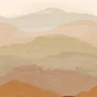 Papier peint panoramique Montagne Jura marron l.159 x H.280 cm