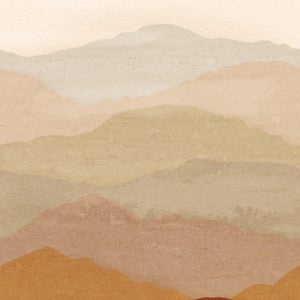 Papier peint panoramique Montagne Jura marron l.159 x H.280 cm