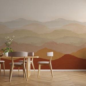 Papier peint panoramique Montagne Jura marron l.159 x H.280 cm
