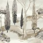 Papier peint panoramique Canopy gris l.159 x H.280 cm