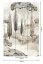 Papier peint panoramique Canopy gris l.159 x H.280 cm