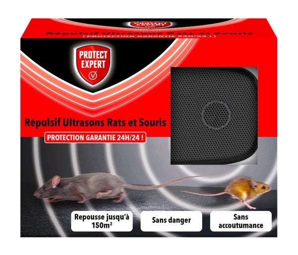 Répulsif ultrasons anti-rats et souris PROTECT EXPERT