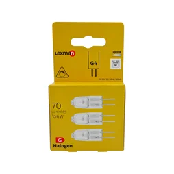 Lot de 3 ampoules halogène, capsule G4, 70lm = 0W, blanc chaud, dimmables, LEXMAN