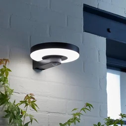 Applique exterieur solaire telde detection 1000 lumens noir inspire