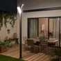 Lampadaire extérieur Led 2 têtes, 3000 Lumen anthracite Lakko INSPIRE
