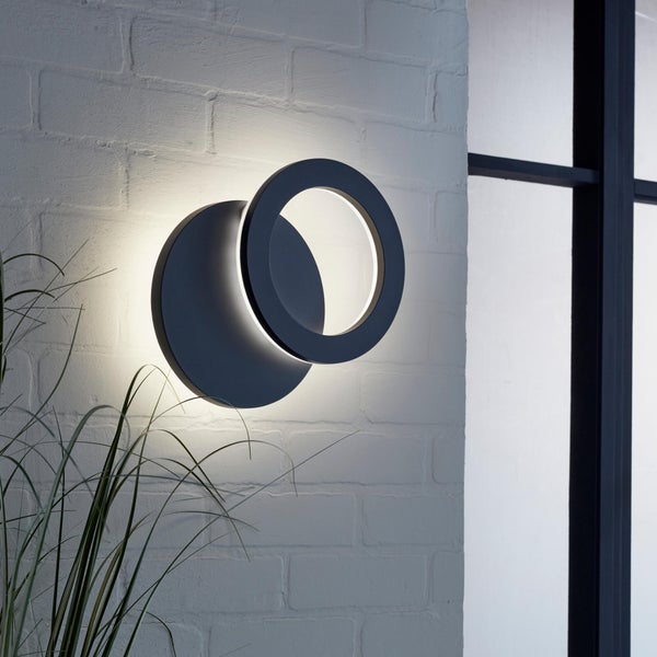 Applique extérieure led 800 lumens, blanc neutre, noir Tossa INSPIRE