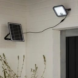 PROJECTEUR EXTERIEUR SOLAIRE TWICE DETECTION 1600LM 6500K IP65 NOIR INSPIRE